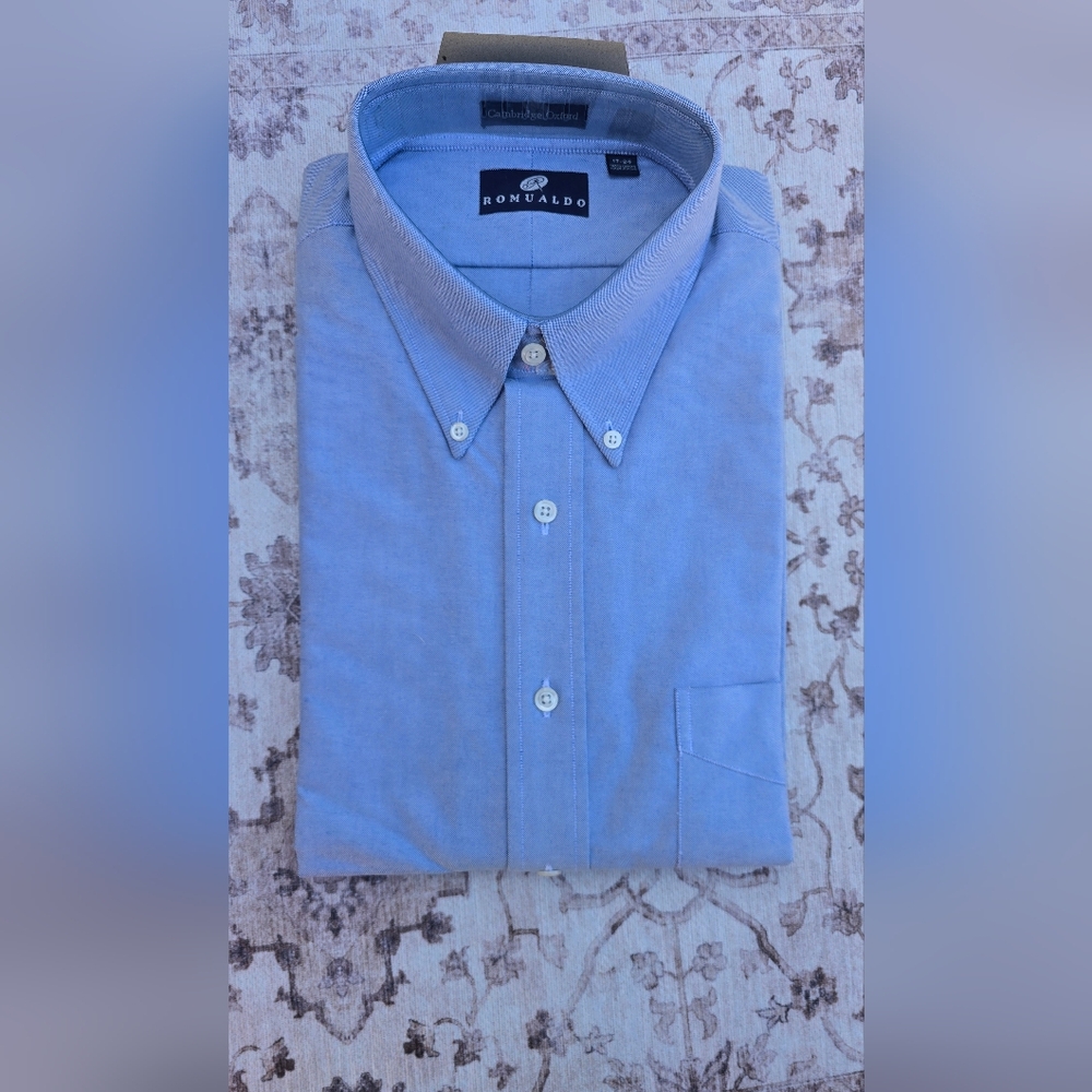 Men's Blue Shirt Oxford Cambridge Romualdo